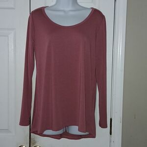 Lularoe mauve long sleeve high low shirt tunic Sz M NWOT